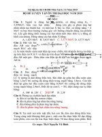 BỘ ĐỀ LUYỆN TẬP ÔN THI ĐẠI HỌC NĂM 2015