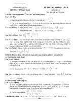 Đề Thi thử đại học lần 2 các khối A,b,d