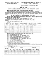 Báo cáo tự kiểm tra thi đua năm học 2010 - 2011