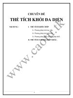 Chuyên đề ôn thi thể tích