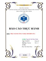 Báo cáo thực hành: Thực hành công nghệ chế biến sữa