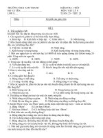 Đề kiểm tra 1 tiết lí 8 KHII