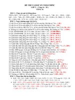 Đáp án Violympic vòng 16 môn Toán lớp 5