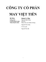 Giải pháp nâng cao năng lực cạnh tranh của công ty cổ phần May Việt Tiến