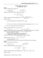 đề ôn thi hết lớp 11