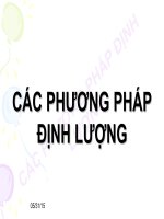slide các phương pháp định lượng