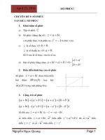 Số phức (Chuyên đề luyện thi đại học)