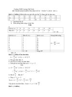 Đề -Đáp án Toán 7 HKII