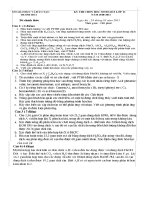 Đề thi học sinh giỏi tỉnh Thanh Hóa môn hóa  năm 2011