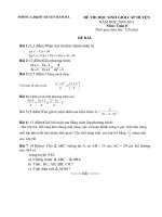 đe thi HSG huyen ĐH (có dáp an)