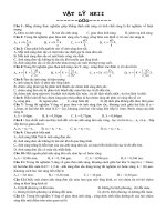CÂU HỎI TN VẬT LÝ 12 HKII_TỈNH