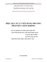 Đề tài Hiệu quả xử lý nền bằng phương pháp hút chân không
