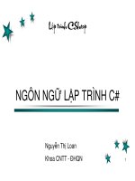 Ngôn Ngữ Lập trình C# Chuong 1