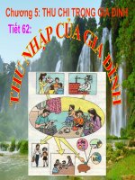 TIẾT 62 THU NHẬP CỦA GIA ĐÌNH