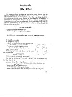 Bài giảng chuyên đề Hình cầu Tài liệu luyện thi đại học môn Toán