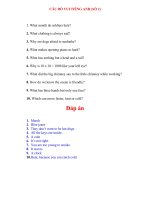 CAU DO VUI TIENG ANH VA DAP ANSO 2