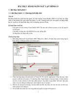 Bài Thực hành môn ngôn ngữ lập trình Cshap,C#