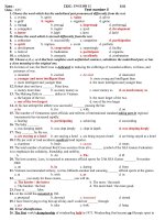 BAI KIEM TRA UNIT 12, 13, 14 - HOT