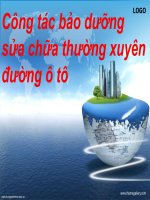 Công tác bảo dưỡng sửa chữa thường xuyên đường oto