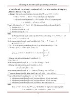 Đề cương ôn thi THPT quốc gia môn toán năm học 2014-2015