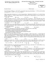 Đề thi thử đại học môn Lý lần 3 năm 2014 trường THPT Lương Thế Vinh, Hà Nội Đề thi thử đại học môn lý có đáp án