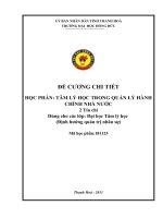 TÂM LÝ HỌC TRONG QUẢN LÝ HÀNH CHÍNH NHÀ NƯỚC 