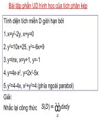 Bài tập phần UD hình học của tích phân kép