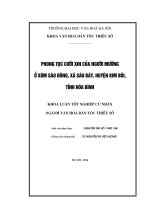 Phong tục cưới xin của người Mường ở xóm Sào Đông, xã Sào Báy, huyện Kim Bôi, tỉnh Hòa Bình