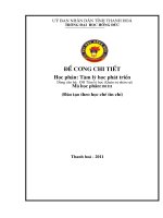 TÂM LÝ HỌC PHÁT TRIỂN