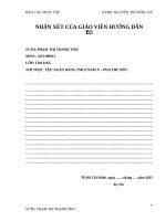 Giải pháp nâng cao chất lượng tín dụng tại ngân hàng TMCP nam á – PGD thủ đức