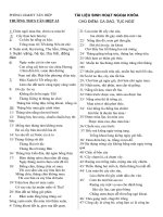 Sinh hoạt ngoại khóa chủ đề tìm hiểu ca dao, tục ngữ