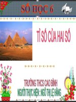 số học 6- TỈ SỐ CỦA HAI SỐ