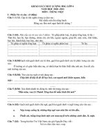 KIỂM TRA  TIẾNG VIỆT THÁNG 3 LỚP 4