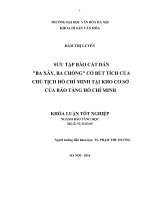 Sưu tập tài liệu báo cắt dán “ ba xây, ba chống” có bút tích của Chủ tịch Hồ Chí Minh tại kho cơ sở Bảo tàng Hồ Chí Minh