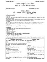 Giáo án ngữ văn 7 soạn chi tiết- Cả năm