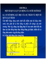 Bài giảng địa chất công trình  chương 6   một số quy luật vận động của nước dưới đất