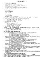 Bài tập ancol, phenol