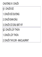 Bài giảng giải tích 2  chương 5.1  tổng quan về chuỗi số, chuỗi số dương, chuỗi đan dấu, chuỗi có dấu bất kỳ