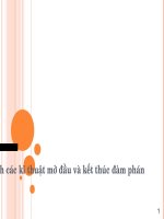 SLIDE đàm phán và ký kết hợp đồng kinh tế kinh doanh quốc tế Chương 3 KT Mở đầu và kết thúc đàm phán