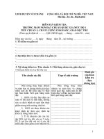 Biên bản kiểm tra trường chuẩn mầm non- Tiêu chuẩn 3