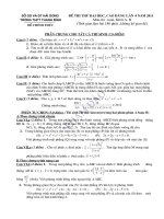 ĐÊ THI THỬ ĐH KHỐI A,B CỦA TRƯÒNG THPT  THANH BÌNH _ THANH HÀ _ HẢI DƯƠNG LẦN 4-2011