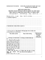 Biên bản kiểm tra trường chuẩn mầm non- Tiêu chuẩn 2