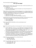 TÀI LIỆU ÔN TẬP TIN HỌC THI CÔNG CHỨC