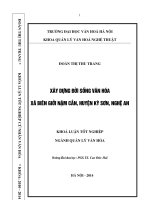 Tóm tắt Xây dựng đời sống văn hóa xã biên giới Nậm Cắn- Kỳ Sơn- Nghệ An