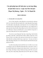 Luận văn thạc sĩ du lịch Các giải pháp hạn chế tính mùa vụ của hoạt động du lịch biển Cửa Lò