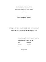 Tóm tắt Xây dựng văn hóa doanh nghiệp phát hành xuất bản phẩm trên địa bàn Thành phố Hà Nội hiện nay