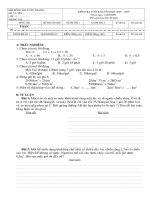 Đề kiểm tra toán cuoi ki II (lớp 5)