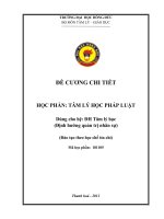 TÂM LÝ HỌC PHÁP LUẬT