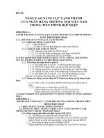 Nâng cao năng lực cạnh tranh của Ngân hàng thương mại việt nam trong tiến trình hội nhập