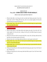 Nội dung ôn tập chính sách kinh tế đối ngoại Dành cho lớp chuyên ngành Kinh tế Quốc tế